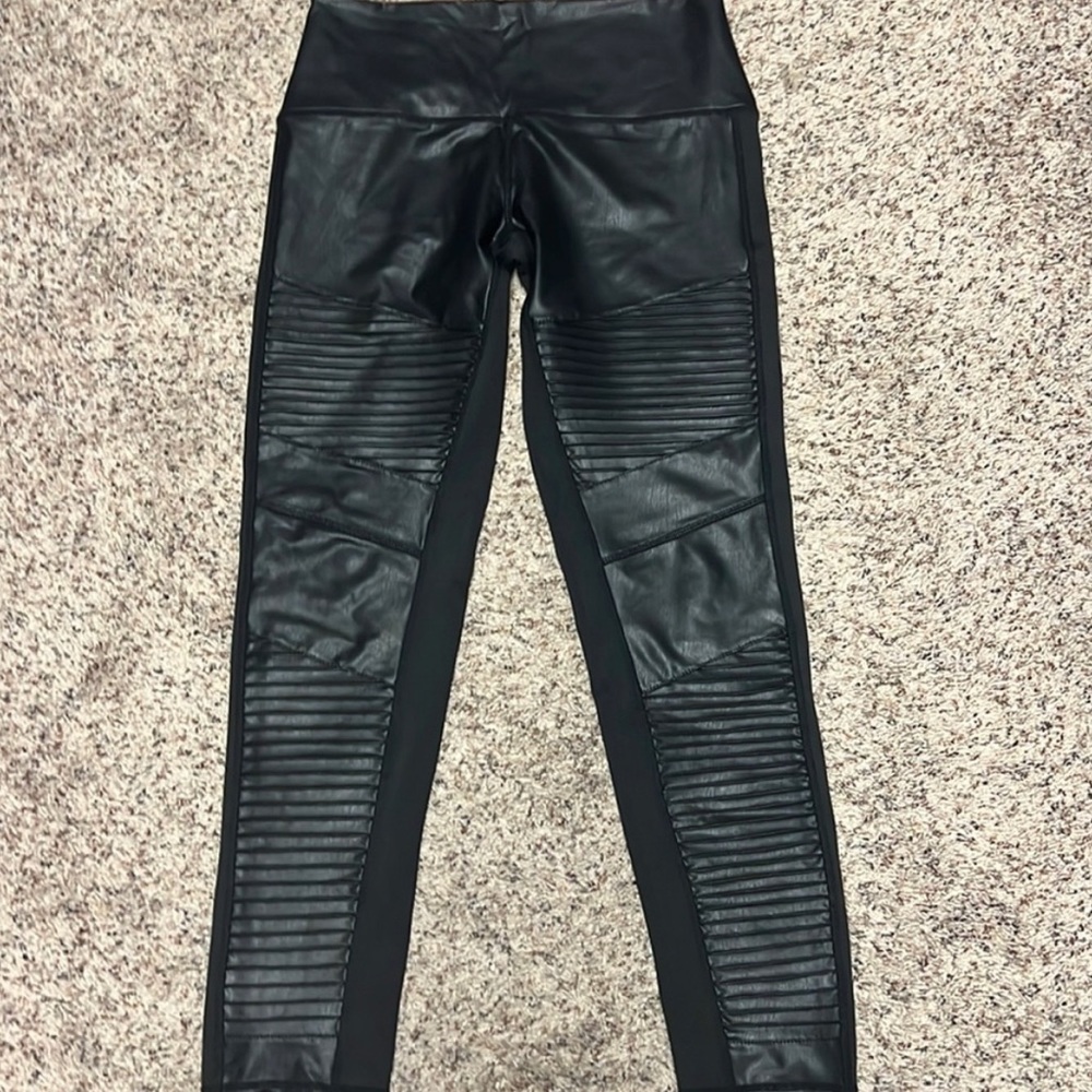 Bagatelle Sport Black High Waisted Faux
Leather Leggings